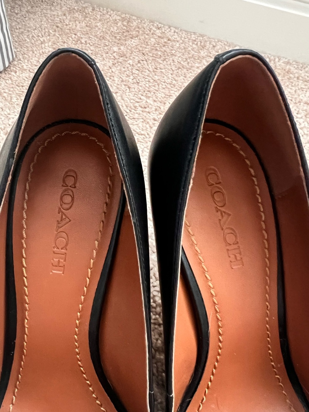 Coach Black Leather Heels - Picture 2 of 6